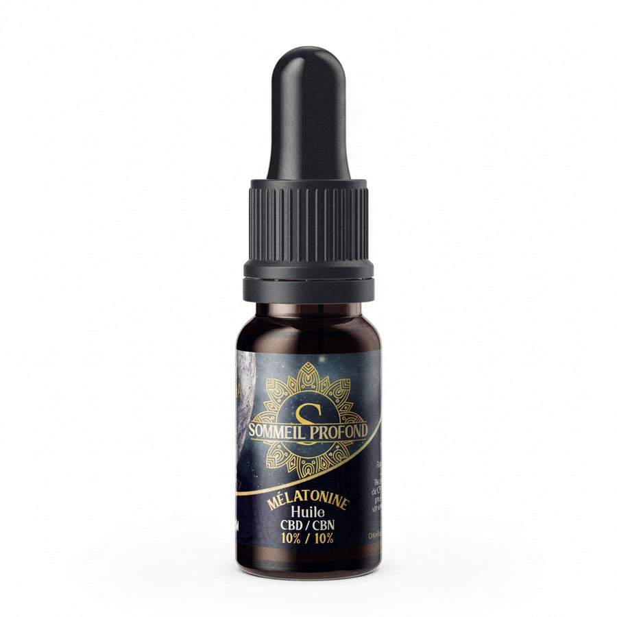 Huile CBD Sommeil Profond 20% - Shava Sana, flacon compte-gouttes