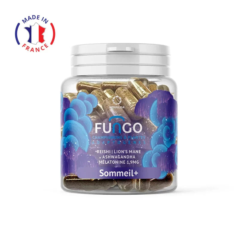 Gélules CBD Sommeil+ Fungo - Novaloa, pot de gélules