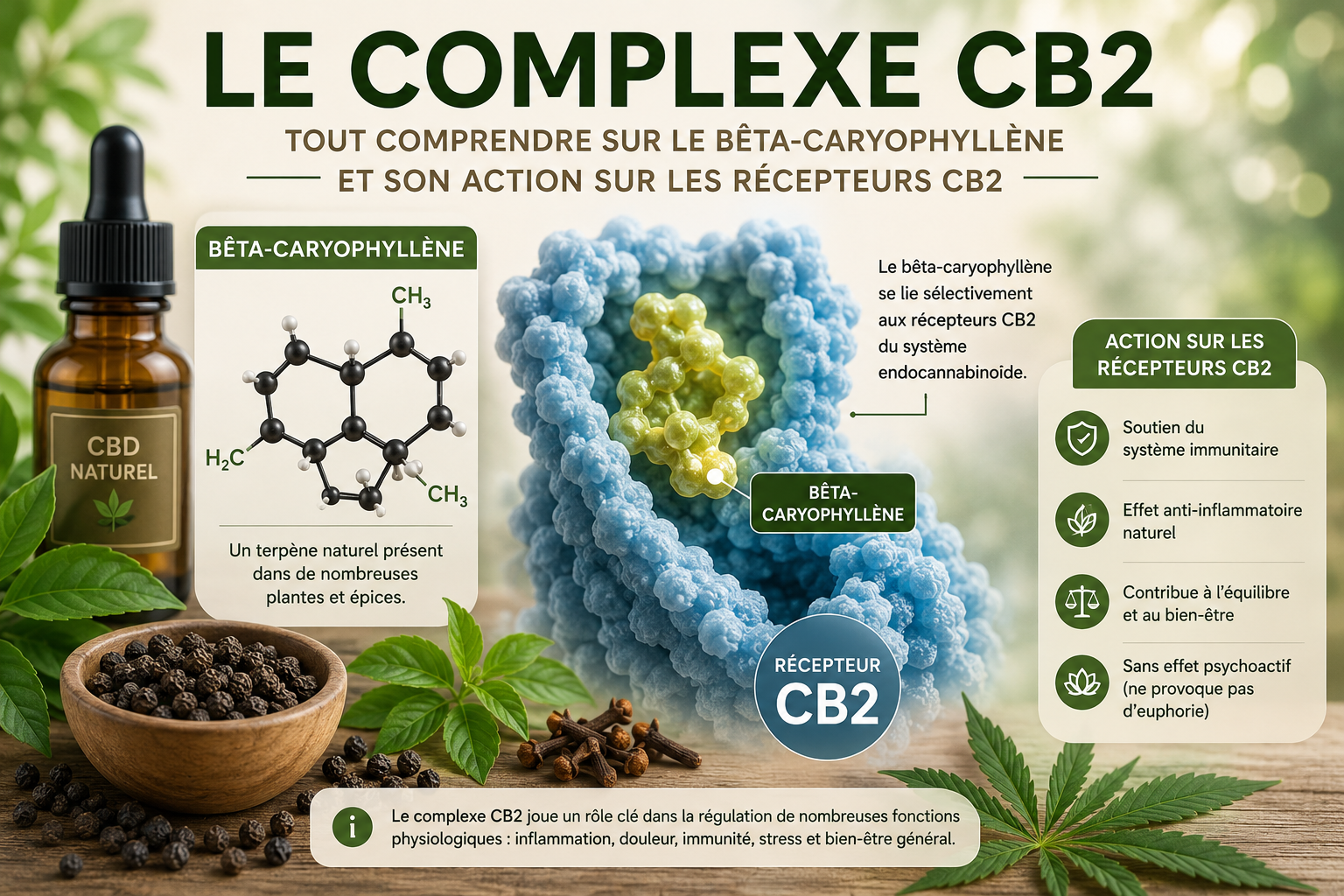 Complexe CB2 : la nouvelle approche du bien-être végétal sans THC