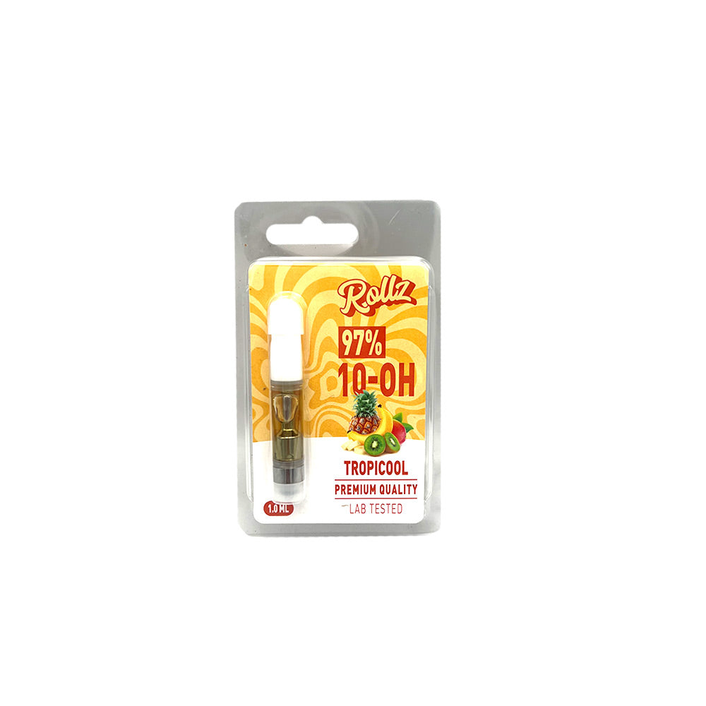 Cartouche 10-OH Tropicool Rollz 1ml saveur fruits tropicaux compatible batterie 510 - Mon Petit Herbier