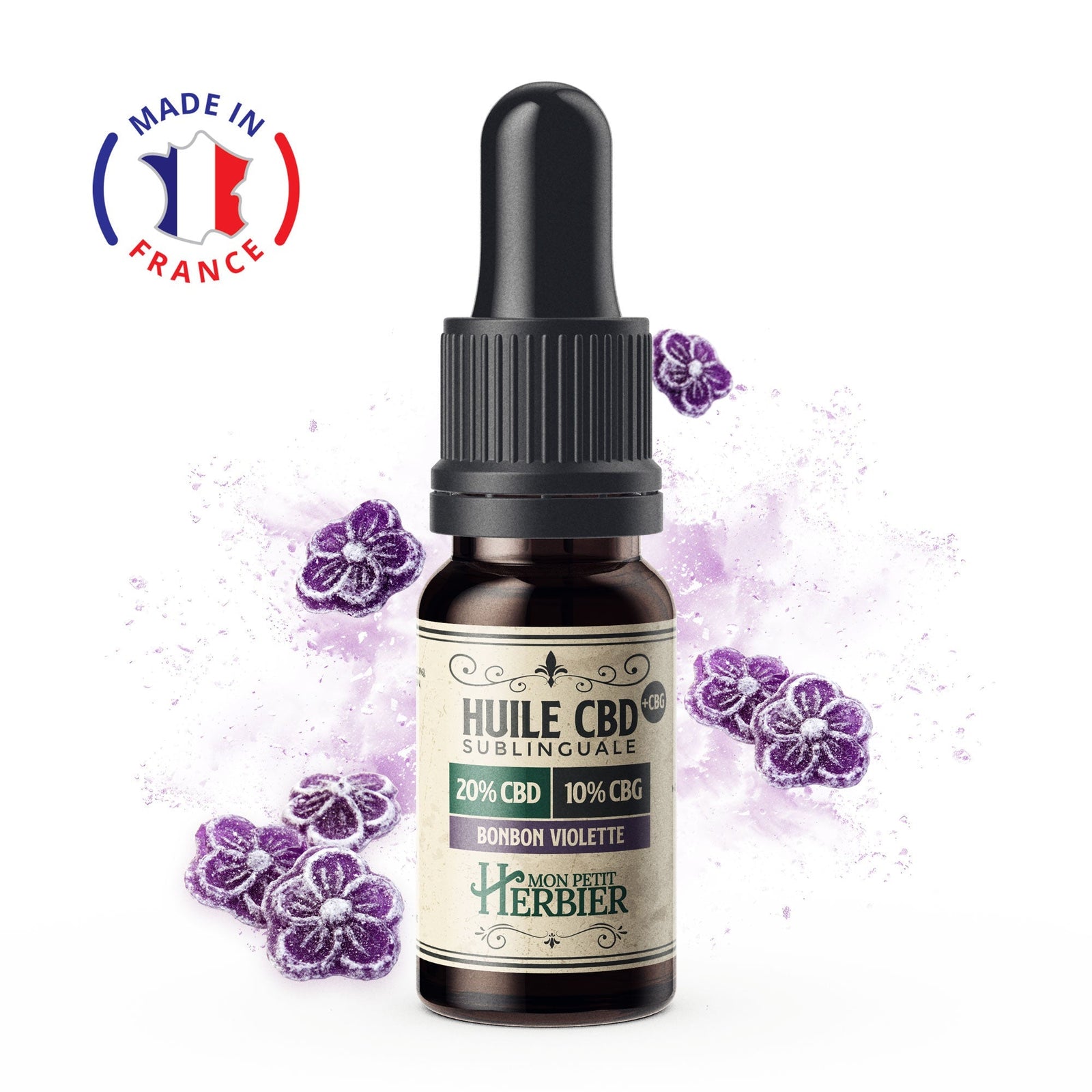 Goutte Huile CBD 30% Bonbon Violette - Mon Petit Herbier