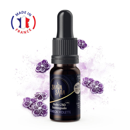 Huile CBD 40% Bonbon Violette Full Spectrum - Shava Sana - Mon Petit Herbier