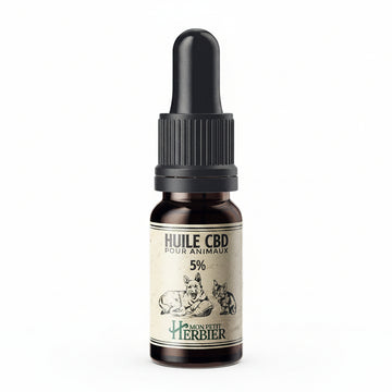 Huile CBD Pour Animaux 5%, flacon compte-gouttes – Mon Petit Herbier