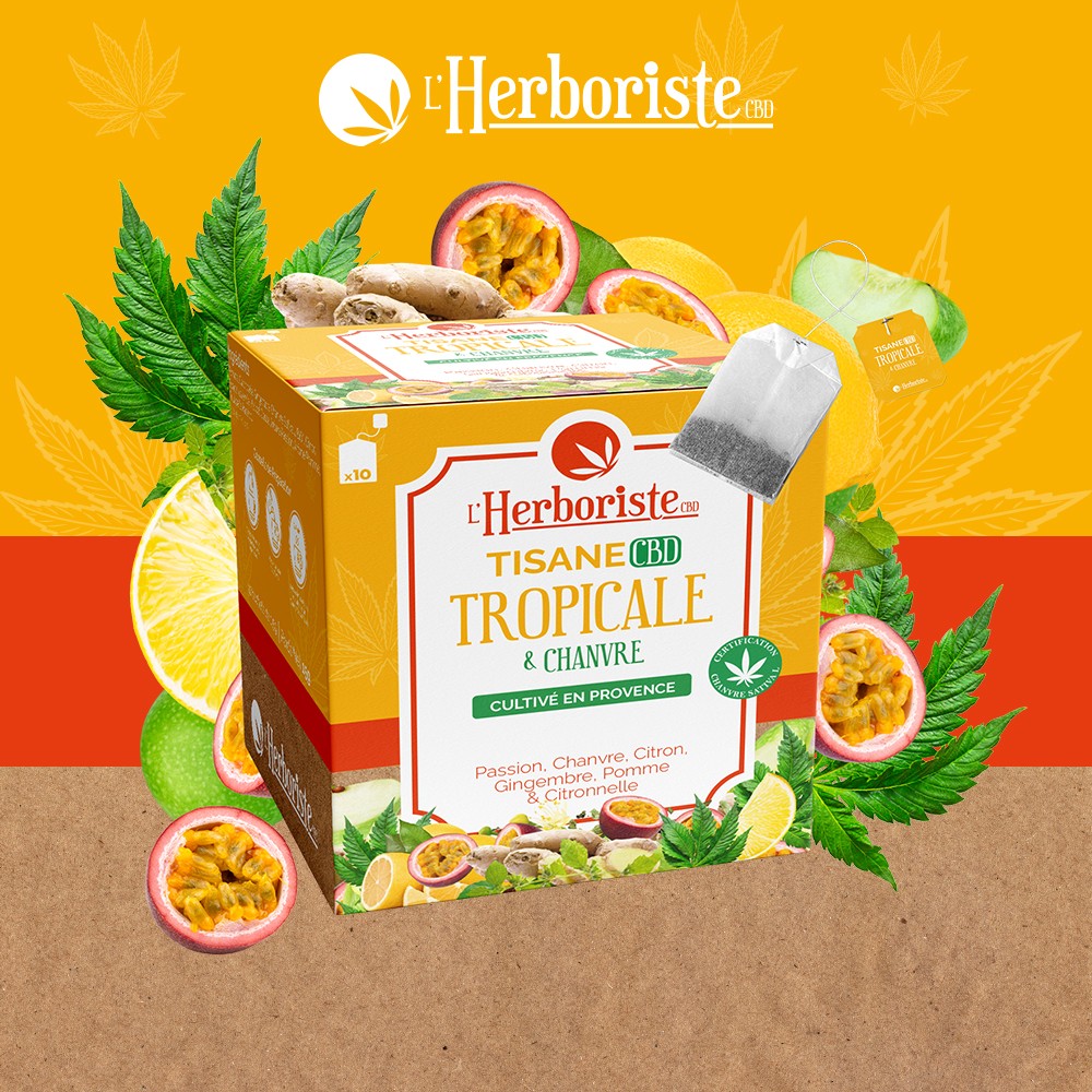 Packaging Infusettes CBD Tropicale - Tisane - L'Herboriste - Mon Petit Herbier
