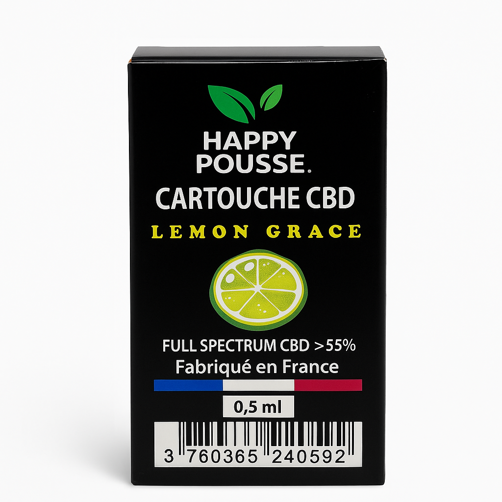 Cartouche CBD 55% Full Spectrum Lemon Grace - Happy Pousse