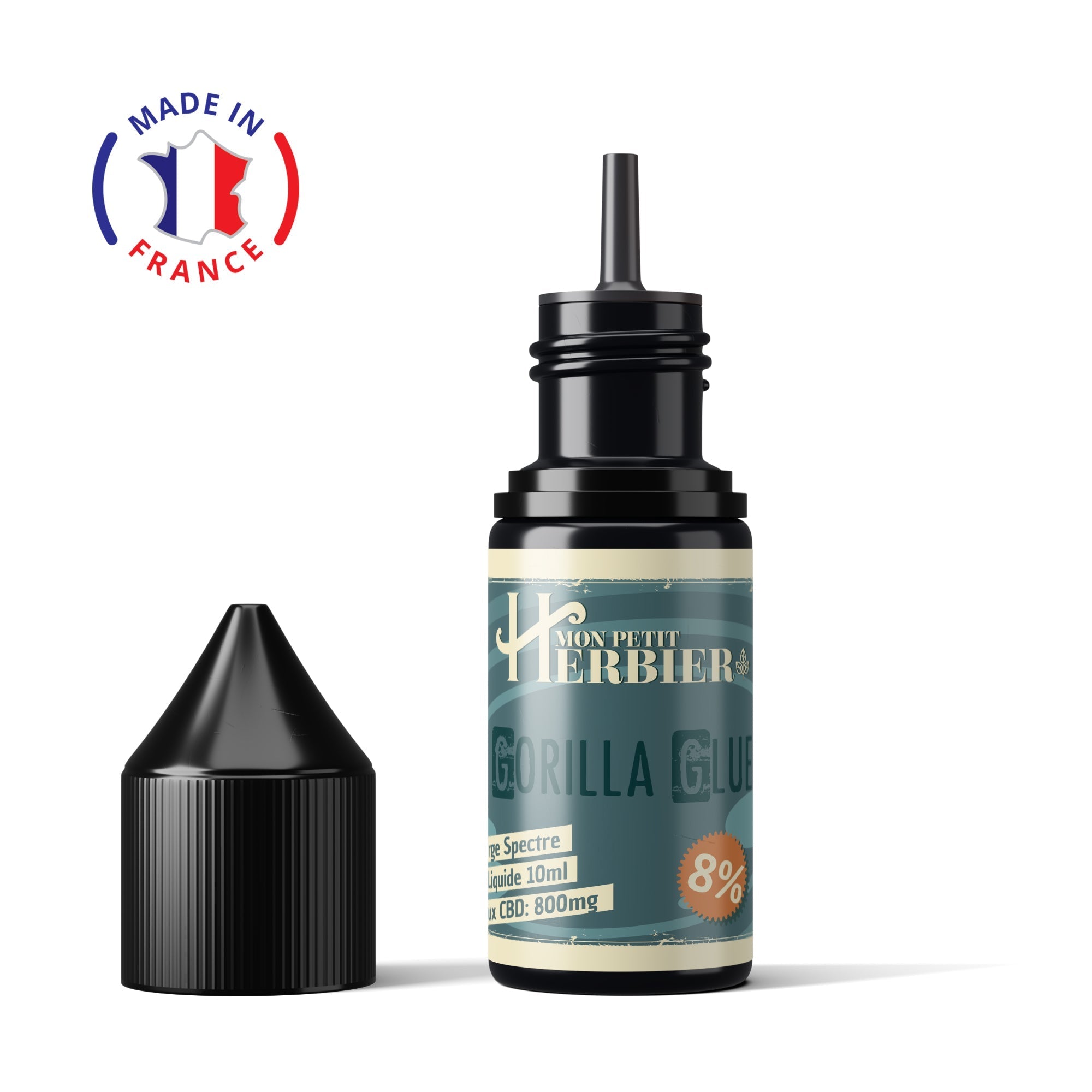 E-liquide CBD Gorilla Glue 8% bouteille décapuchonné - Mon Petit Herbier