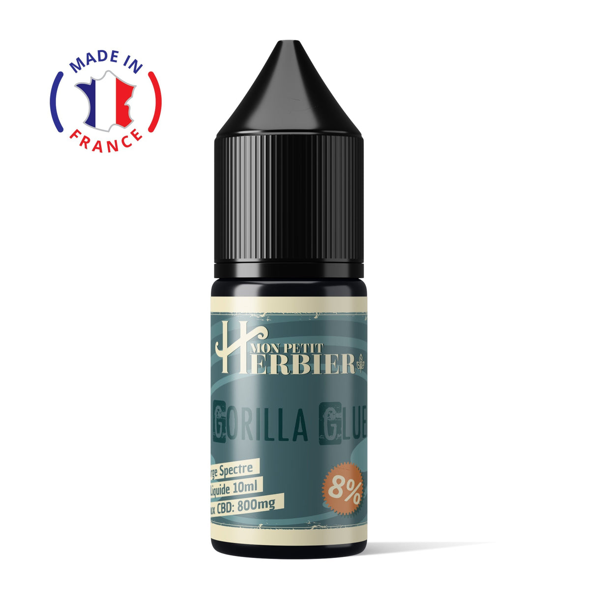 E-liquide CBD Gorilla Glue 8% bouteille - Mon Petit Herbier