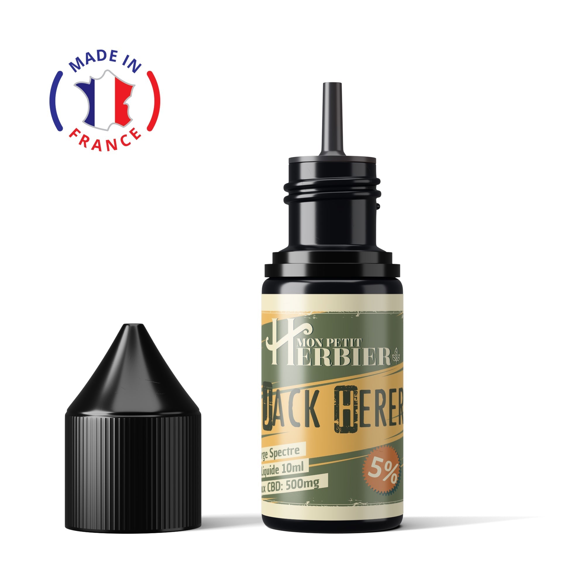 E-liquide CBD Jack Herer 5% bouteille décapuchonné - Mon Petit Herbier