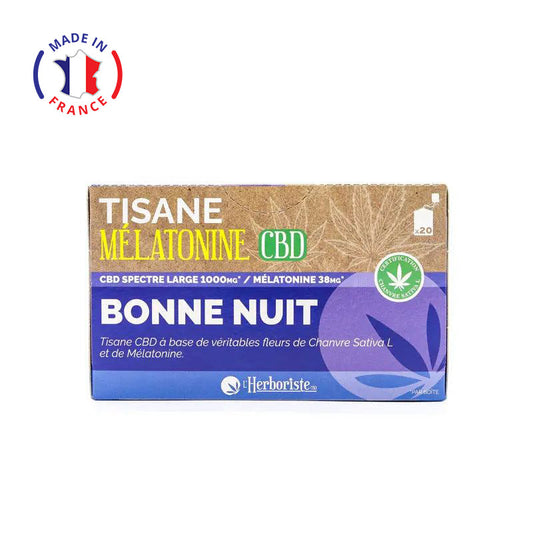 Tisane Mélatonine CBD Infusettes - Bonne nuit - Mon Petit Herbier