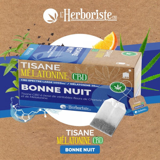 Tisane Mélatonine CBD Infusettes - Bonne nuit - Mon Petit Herbier